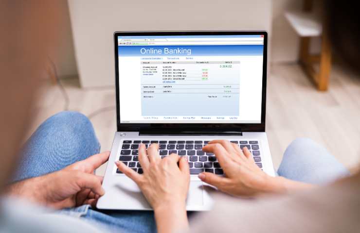 persone controllano conto online