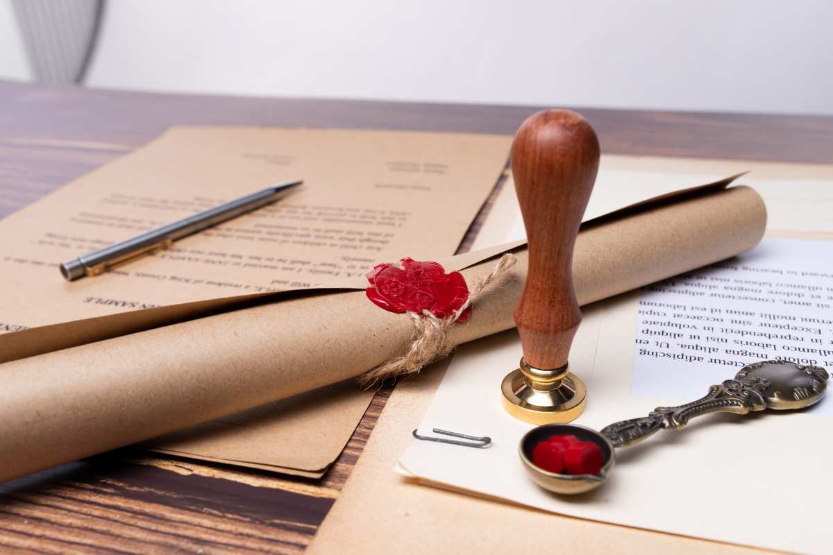 timbro, documento, penna